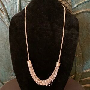 Lucky Brand Silver Multi Layer Necklace